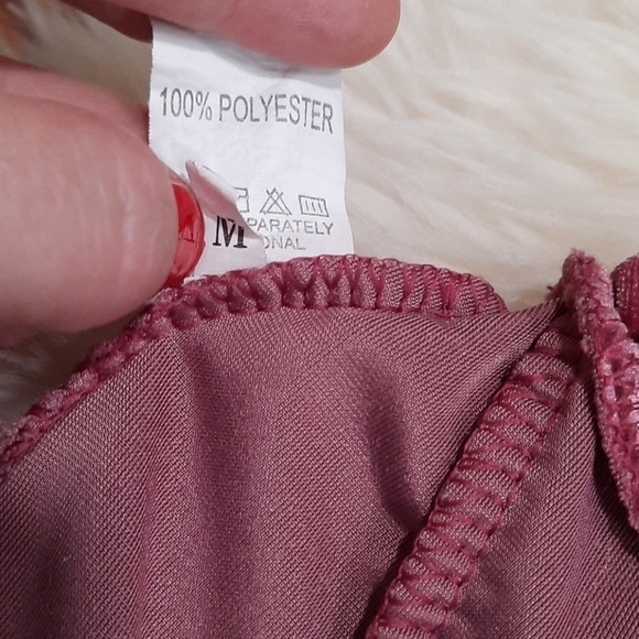 Velvet Dusty Rose Highwaisted Panties - Picture 4 of 4